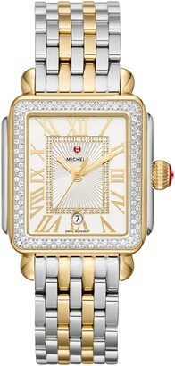 Deco Madison Diamond Dial Two-Tone Bracelet Watch, 33mm