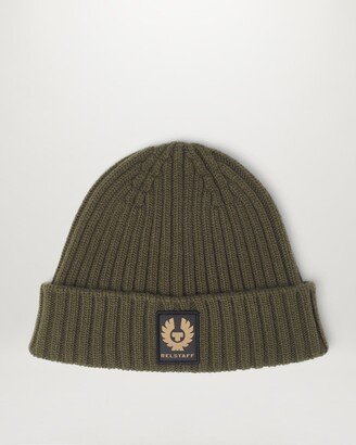 Lambswool Watch Beanie Hat In True Olive