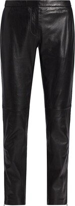 Straight-Leg Sheep Leather Pants