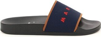 Stretch Logo Jacquard Slides