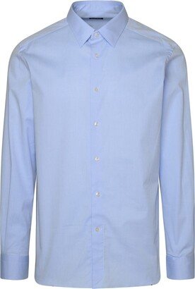 Light blue strech cotton shirt