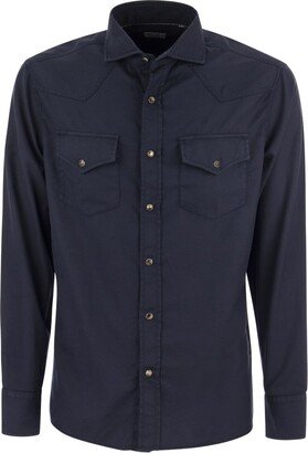 Buttoned Long-Sleeved Shirt-AM