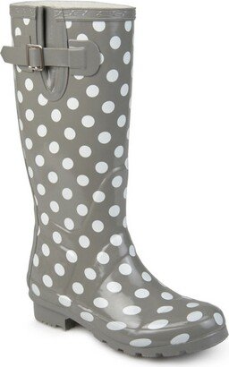 Womens Mist Block Heel Rain Boots Dot 11