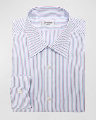 Men's Cotton Multi-Stripe Dress Shirt-AA