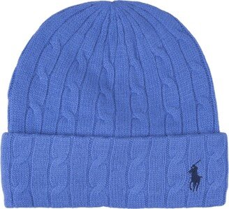 Light Blue Beanie With Pony