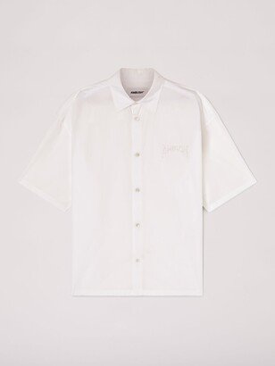 Logo Embroidery Cotton Shirt