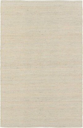 2'x3' Kate Lester & Esdras Handmade Solid Area Rug Beige/Ivory