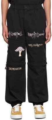 Black Mushroom Utility Cargo Pants