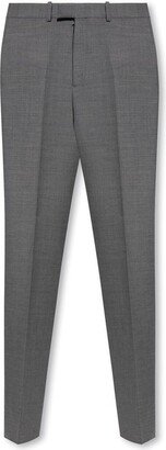 Straight-Leg Pleated Tailored Trousers-AA