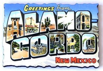 Greetings From Alamogordo New Mexico Fridge Magnet | Wood Style