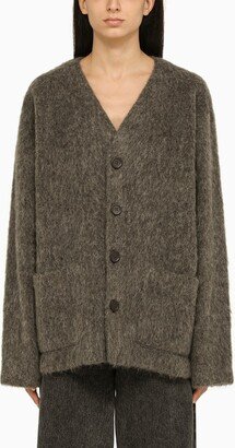 Grey wool cardigan