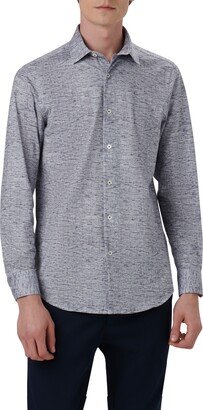 OoohCotton® James Mélange Print Button-Up Shirt