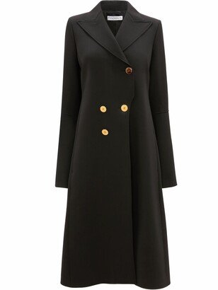 Asymmetrical-Fastening Double-Breasted Coat