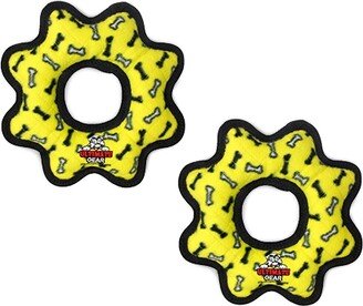 Tuffy Ultimate Gear Ring Yellow Bone, 2-Pack Dog Toys