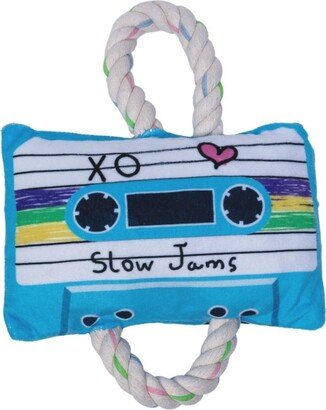 Jojo Modern Pets Cassette Tape Crinkle And Squeaky Plush Dog Chew Toy