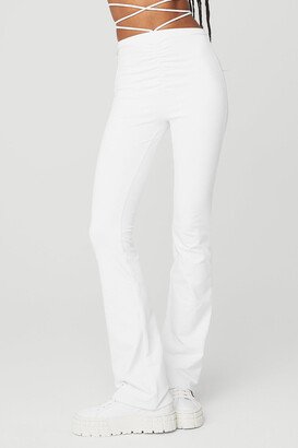 Airbrush High-Waist Cinch Flare Legging in White, Size: 2XS |