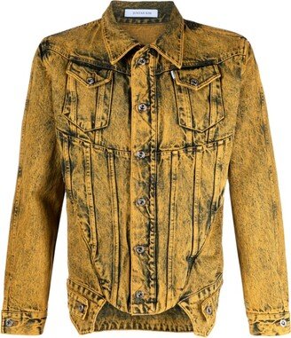 JUNTAE KIM Button-Up Corset Denim Jacket