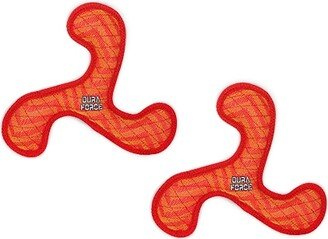 DuraForce Boomerang Zigzag Red-Red, 2-Pack Dog Toys