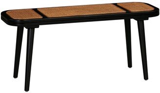 Emilia Cane Bench - Black, Brown