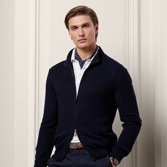 Ralph Lauren Silk-Cotton Full-Zip Sweater