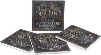Man Cave 4-Pc. Coaster Set