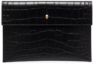 Croc Effect Envelope Clutch Bag