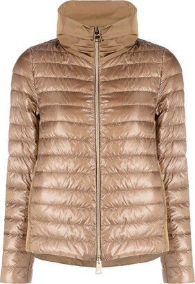 Zip-Fastening Padded Jacket-AB