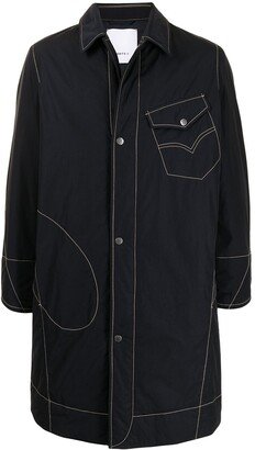 Logo-Appliqué Denim Coat