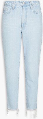 Bessette cropped faded high-rise slim-leg jeans