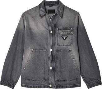 Faded Denim Shirt Jacket