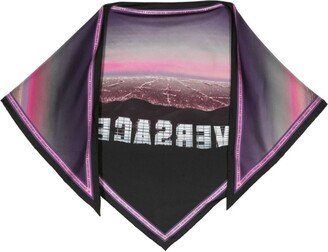 Graphic-Print Silk Scarf-AC