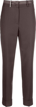 Tapered-Leg Cropped Trousers-AE