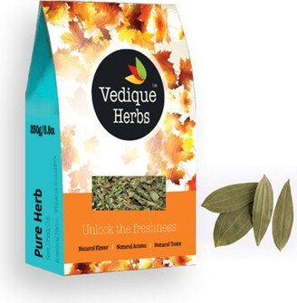 Vedique Herbs Bay Leaf | Tamala Patra | Cinnamomum Tamala - 250G | 8.8Oz Raw, Crude, Dried T-Cut Premium Grade