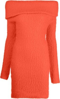 Aria off-shoulder knitted dress