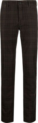 Check-Print Straight-Leg Trousers-AC