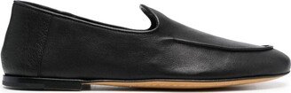 Almond-Toe Leather Loafers-AG