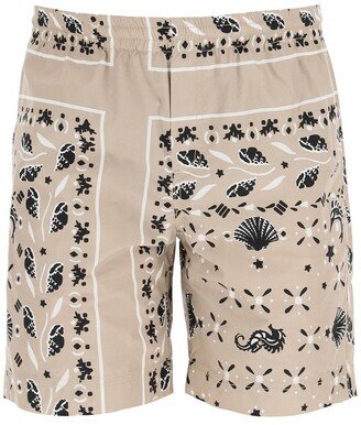 Paisley Printed Elasticated Waist Shorts