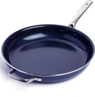 Family Feast Diamond-Infused Ceramic Nonstick 14 Frying Pan with Helper Handle