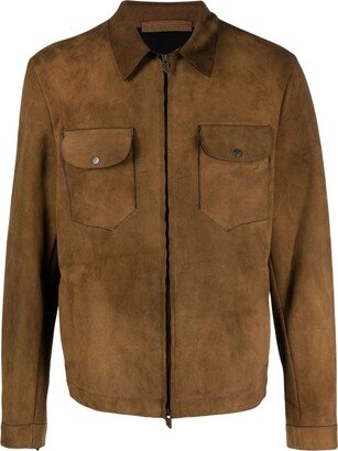 Slim-Cut Suede Jacket