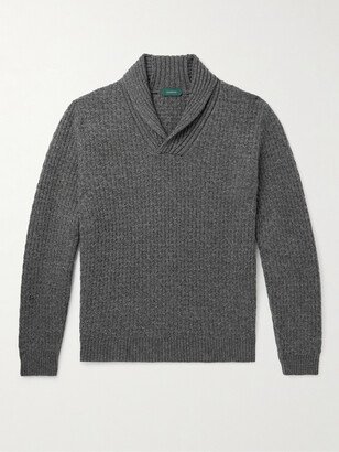 Slim-Fit Shawl-Collar Wool Sweater-AA