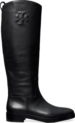 Leather Logo Riding Boots