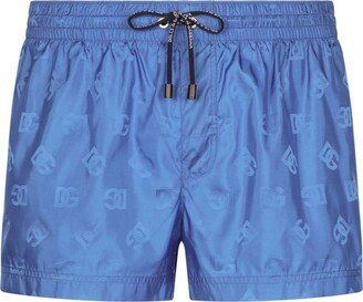 Monogram-Jacquard Swim Shorts-AA