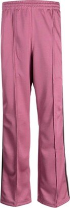 Elastic-Waist Straight-Leg Cropped Trousers