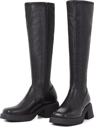 Dorah Leather Tall Stretch Boot (Black) Women's Shoes