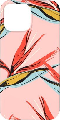 Custom Iphone Cases: Bird Of Paradise Phone Case, Silicone Liner Case, Matte, Iphone 13 Pro Max, Pink