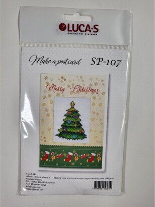 Luca-s Post Card Sp-107L Christmas Card Counted Cross-Stitch Kit