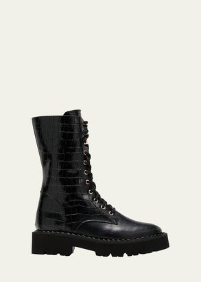 Silvana Croco Combat Boots