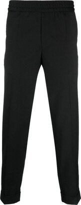 Terry cropped tapered trousers