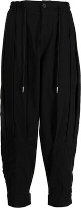 High-Rise Tapered-Leg Trousers