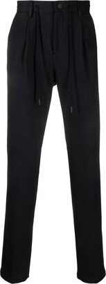 Boggi Milano Drawstring-Waist Tapered Trousers-AA